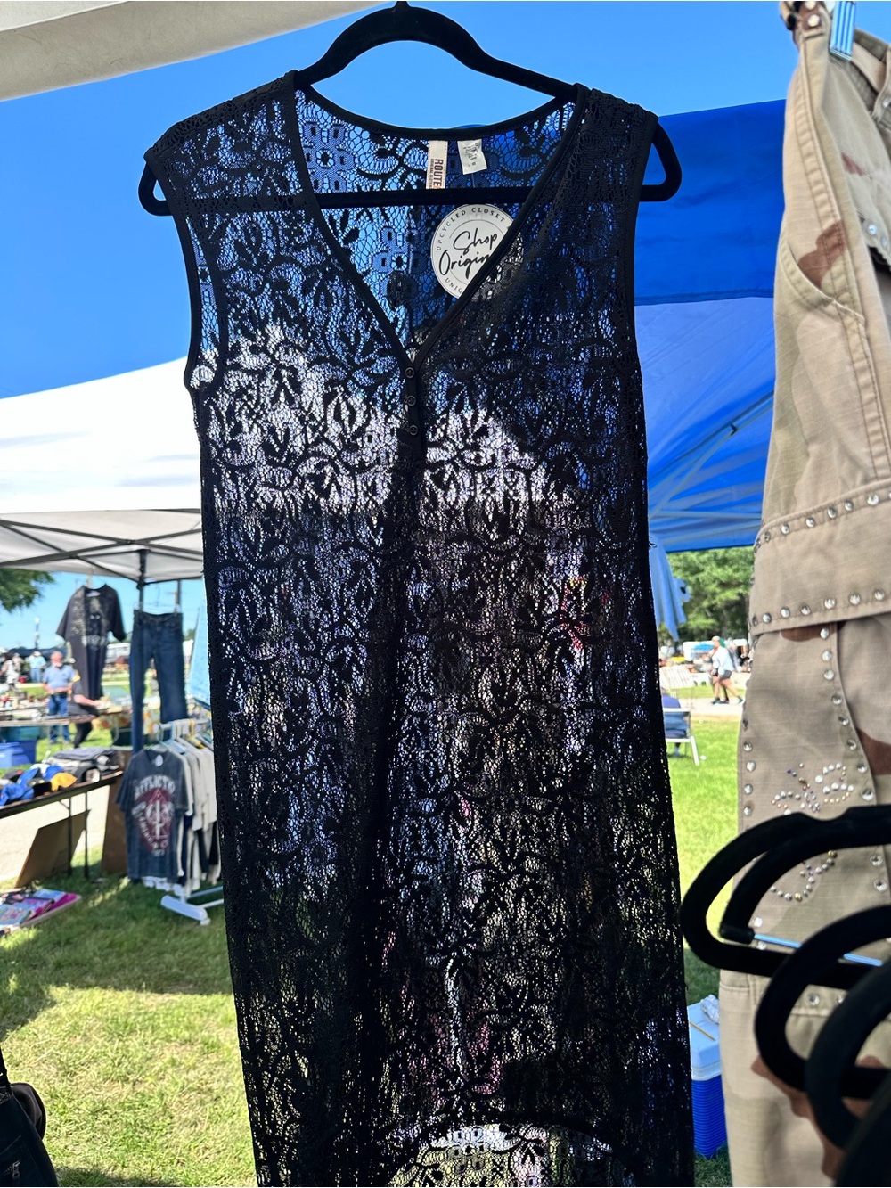 Black Lace Sleeveless Cover-Up